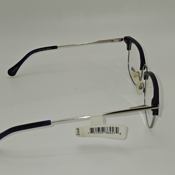 True‎ Religion Mens T013 BLU Blue RX Eyeglass Frames 54 20 145 - Picture 6 of 10